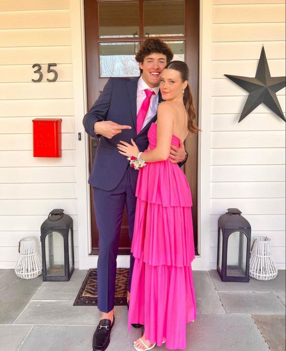 Hot Pink Prom Dress, Sexy Prom Dress  fg2725