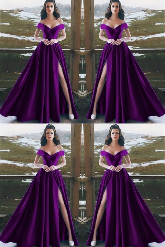 Purple Long Prom Dresses, Formal Dresses      fg1832