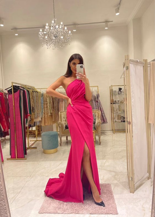 Hot Pink Prom Dress Women Sexy Dresses Elegant Party Dress     fg1966