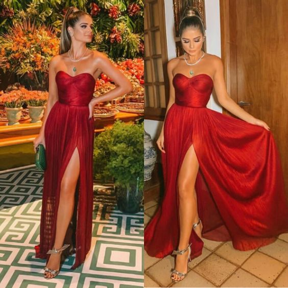 Fashion Red Prom Dresses Long Sexy Prom Dress   fg2831