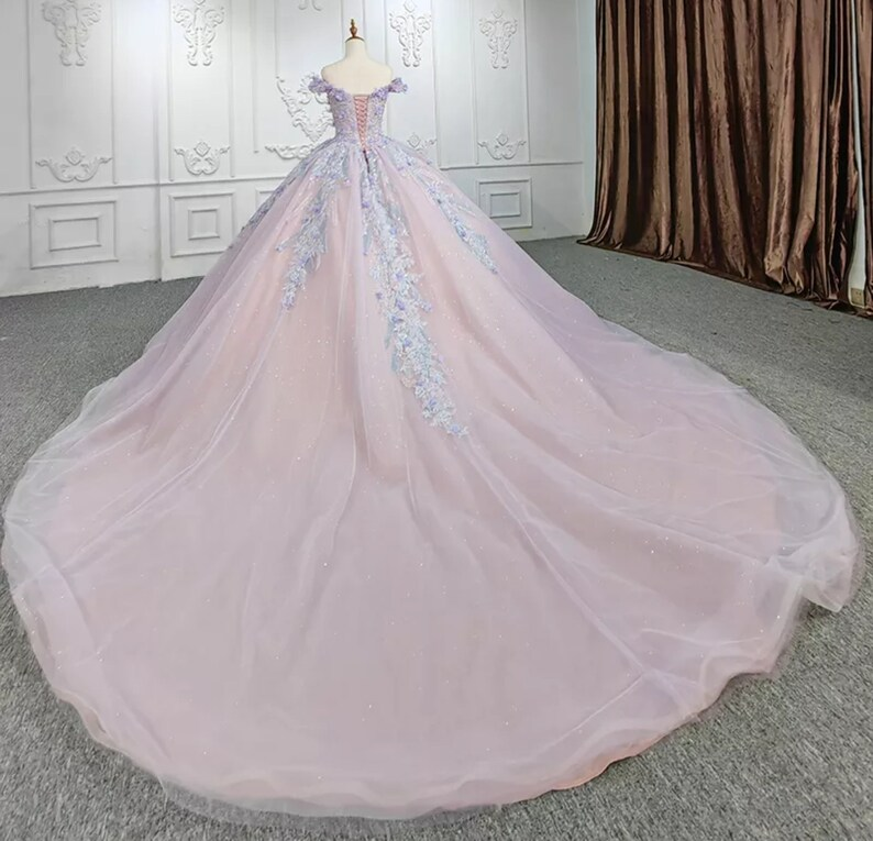 Sweetheart Off The Shoulder Beaded Floral Appliqué Quinceañera Ball Gown  fg2711