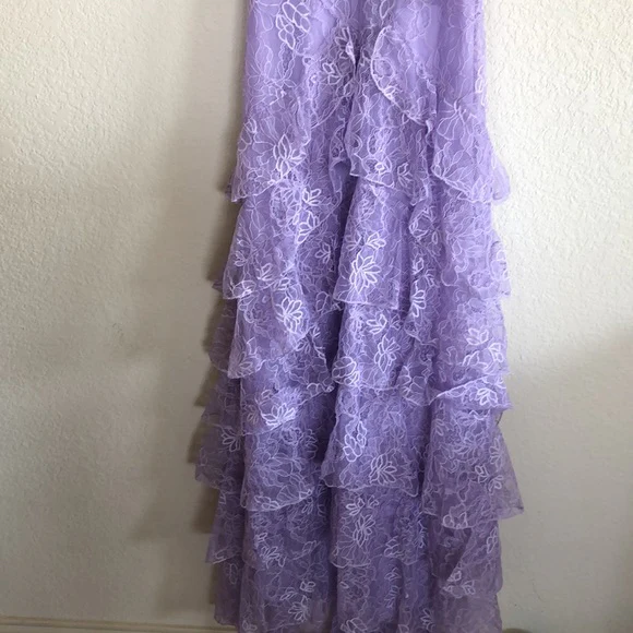 Lilac Lace Long prom dress Evening Gown Party Dress     fg3249