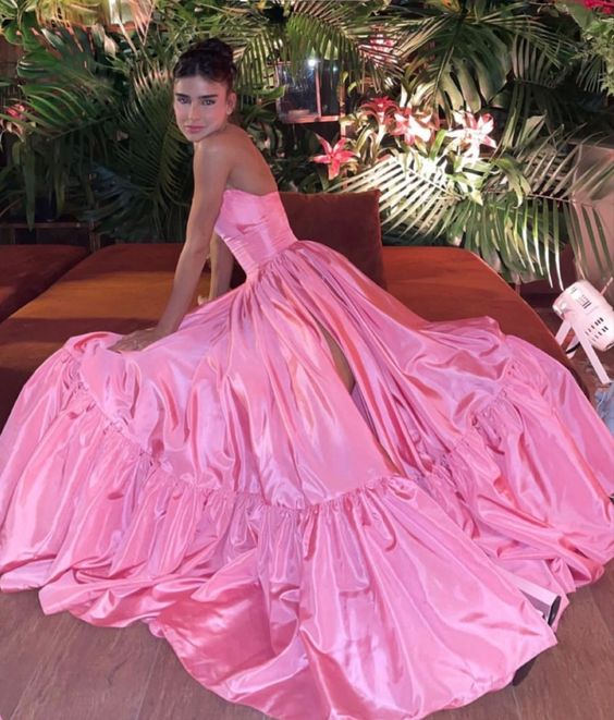 Pink Prom Dress Women Sexy Dresses Elegant Party Dress     fg1968