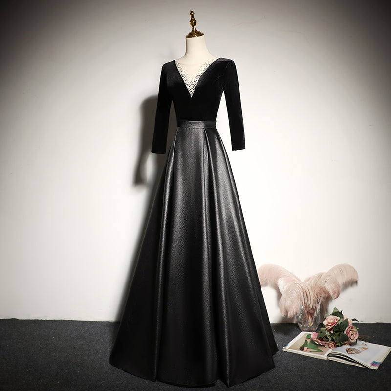 Black evening dress 2022 new long elegant party dress prom dress      fg129