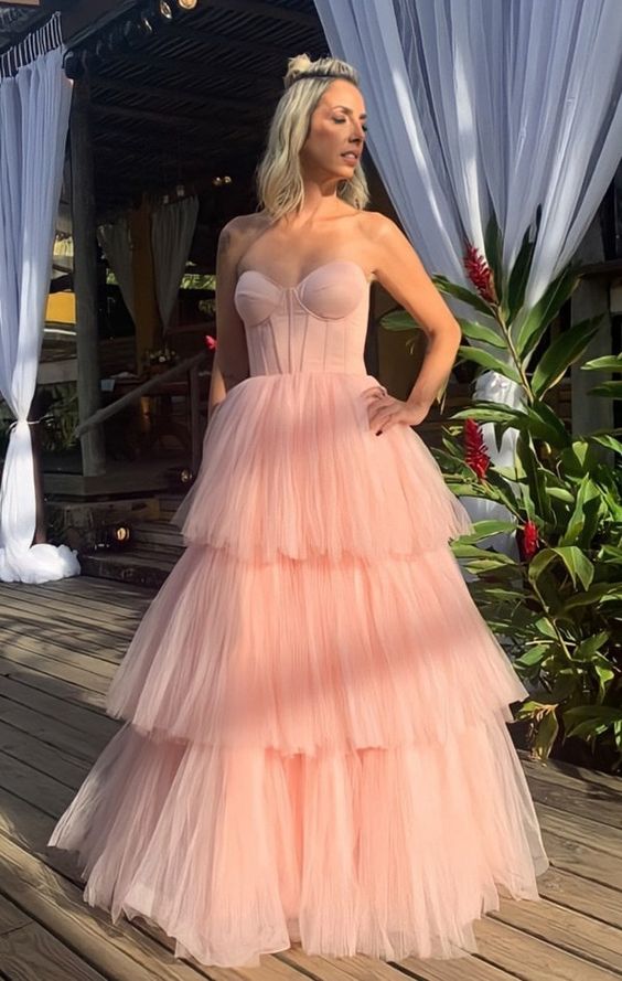 Pink Prom Dresses, Long Prom Dresses    fg788