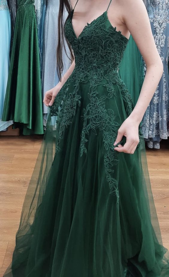 Emerald green prom dress Graduation Party Dresses, Prom Dresses For Teens      fg945